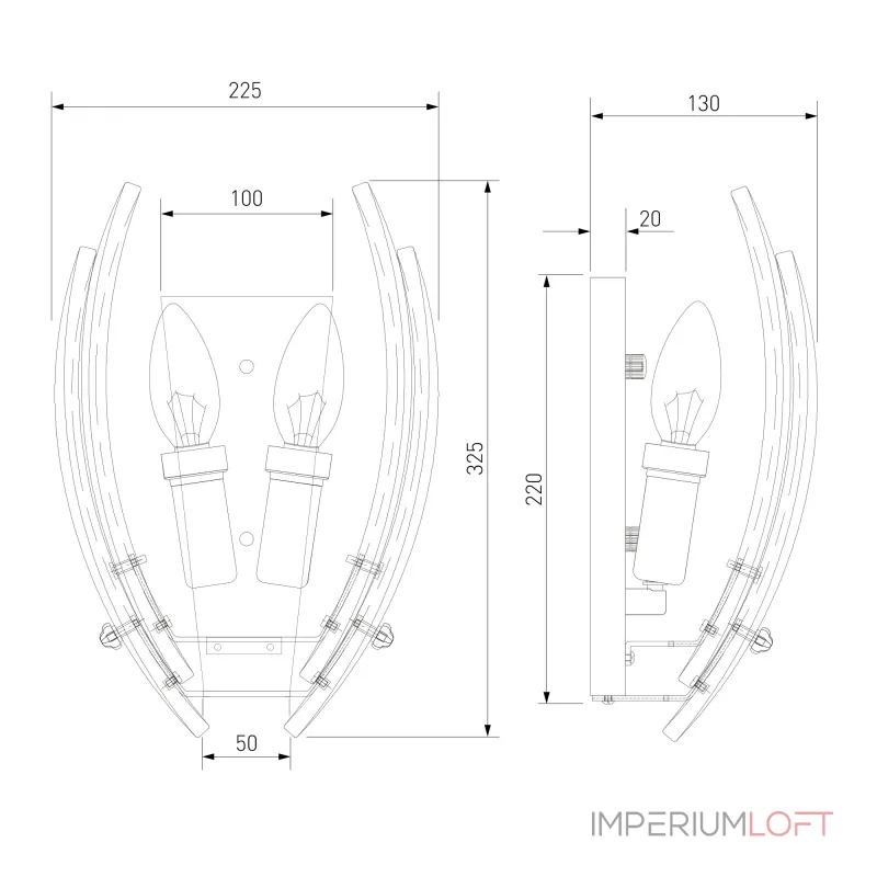 Настенный светильник Eurosvet Flowers 101015 от ImperiumLoft Настенный светильник Eurosvet Flowers 101015 от ImperiumLoft