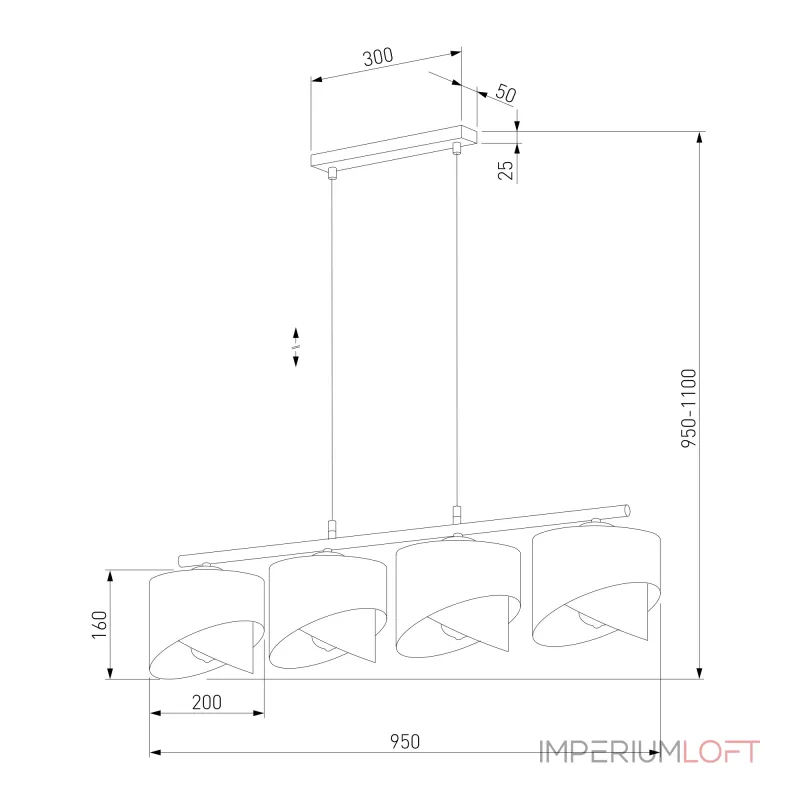 Подвесной светильник TK Lighting Grant Black 4825 Grant Black от ImperiumLoft