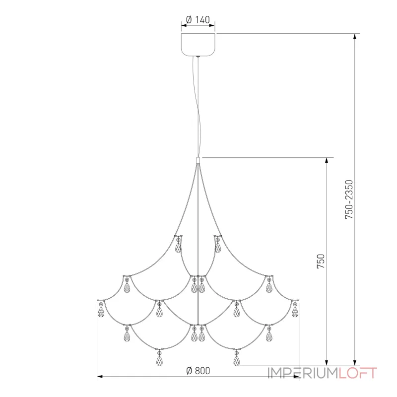 Подвесная люстра Bogate's Adit 90400 LED от ImperiumLoft Подвесная люстра Bogate's Adit 90400 LED от ImperiumLoft