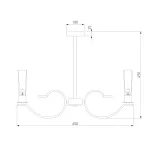 Люстра на штанге Eurosvet Rosher 60141/6 хром от ImperiumLoft