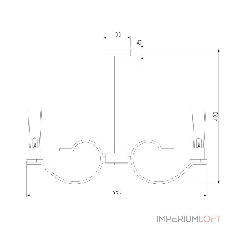 Люстра на штанге Eurosvet Rosher 60141/6 хром от ImperiumLoft