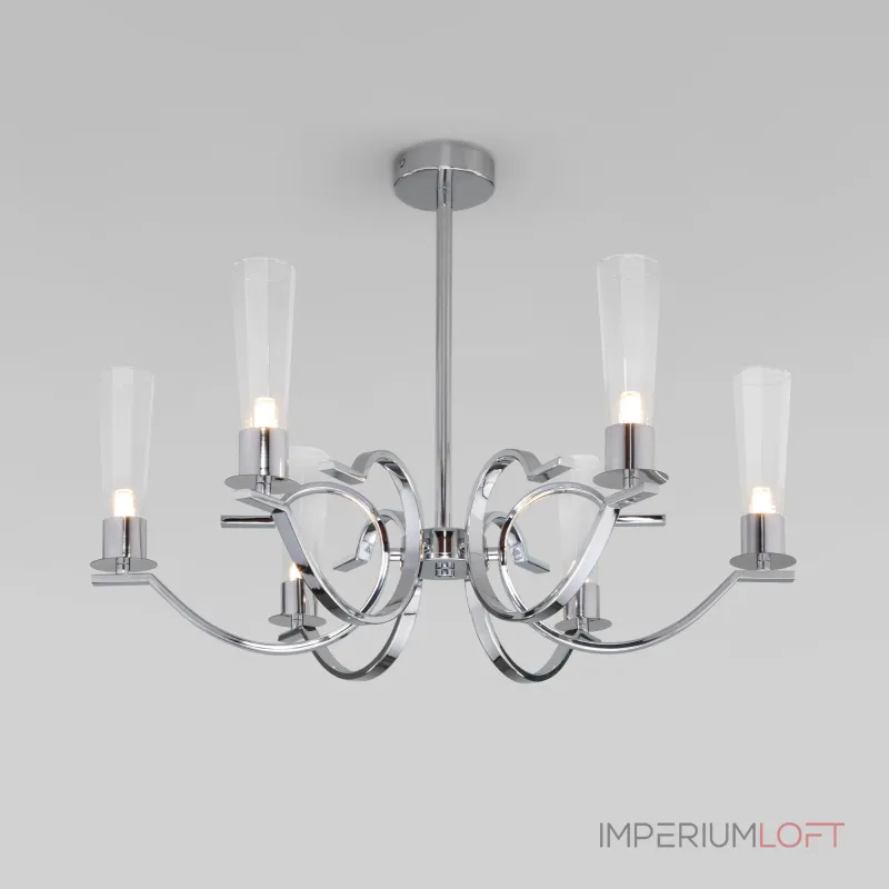 Люстра на штанге Eurosvet Rosher 60141/6 хром от ImperiumLoft
