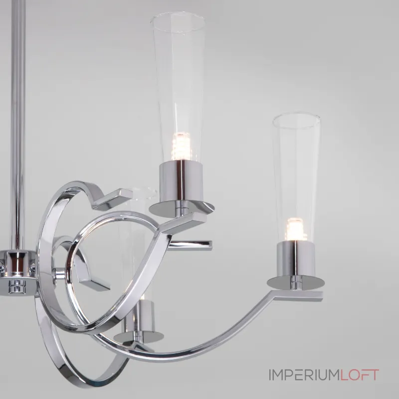 Люстра на штанге Eurosvet Rosher 60141/6 хром от ImperiumLoft