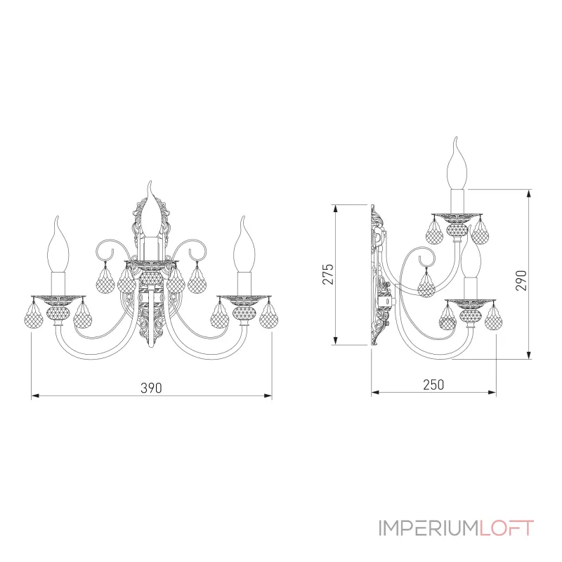 Настенный светильник Eurosvet Alda 3305/3 от ImperiumLoft