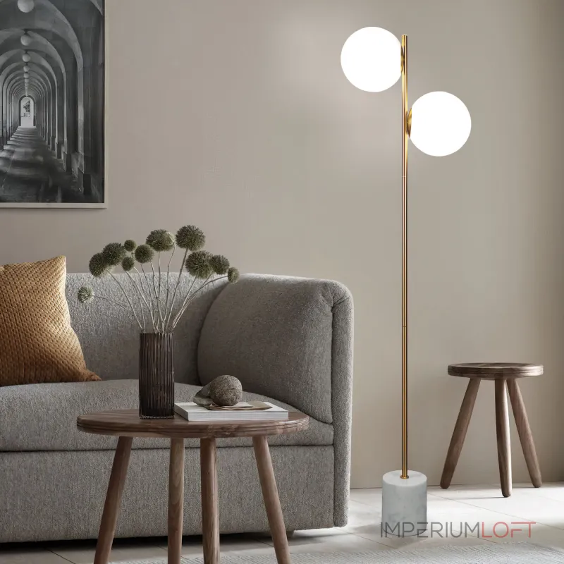 Напольный светильник с мраморным основанием Eurosvet Marbella a064390 от ImperiumLoft