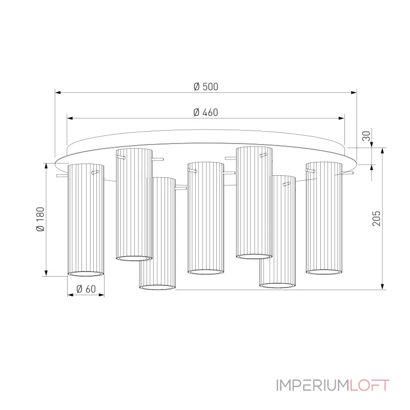 Потолочная люстра Eurosvet Merge 502111/7 от ImperiumLoft
