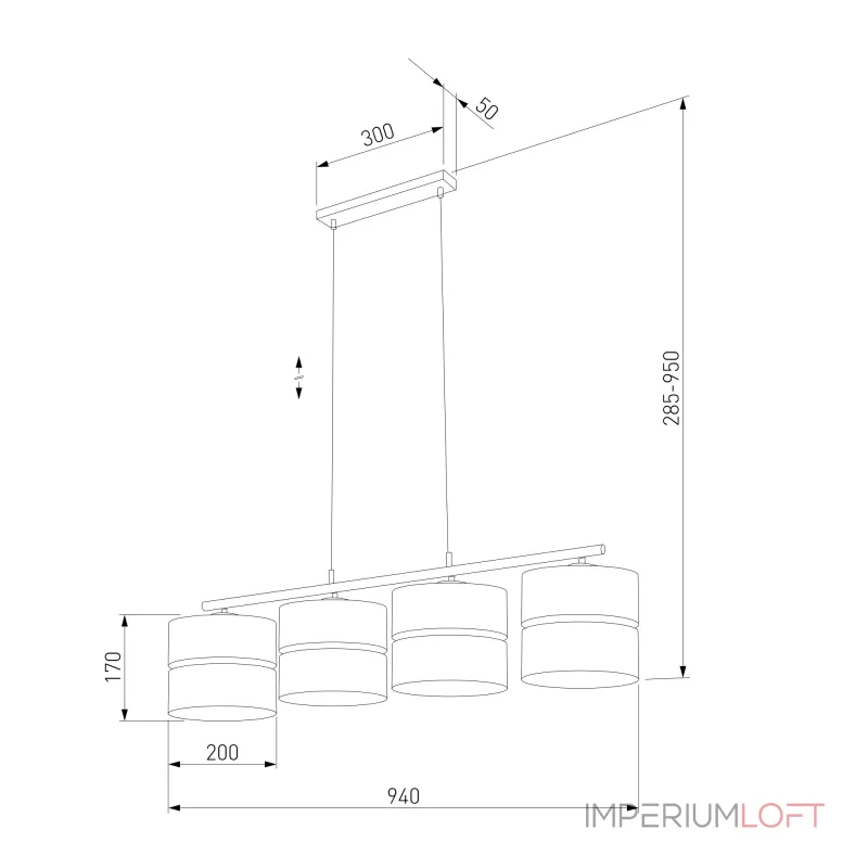 Подвесной светильник TK Lighting Hilton 4775 Hilton Gold от ImperiumLoft