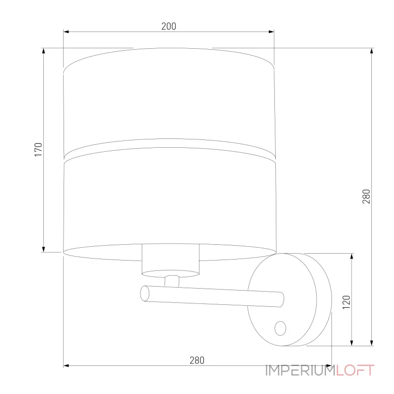 Настенный светильник TK Lighting Hilton 4770 Hilton Gold от ImperiumLoft