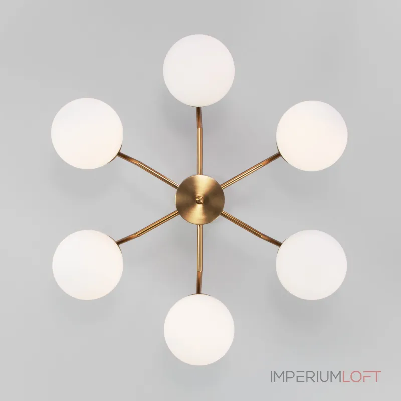 Потолочная люстра Eurosvet Frost 70154/6 латунь Потолочная люстра Eurosvet Frost 70154/6 латунь