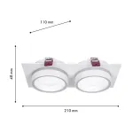 Встраиваемый потолочный светильник Favourite Vasto 4650-2C от ImperiumLoft