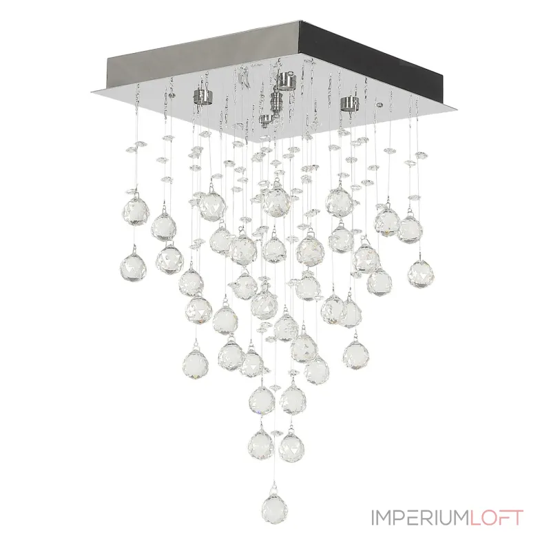 Каскадная люстра Arti Lampadari Flusso Nickel Flusso H 1.4.30.615 N от ImperiumLoft