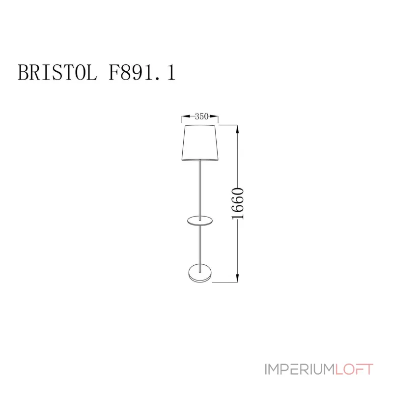 Торшер Lucia Tucci Bristol BRISTOL F891.1 от ImperiumLoft
