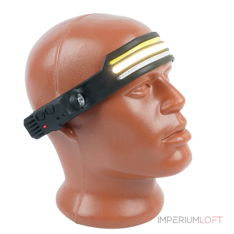 Фонарь налобный TH2316 c аккумулятором 5W, 1200mAh IP44, USB type-C, ABS пластик, резина Feron 52110 от ImperiumLoft Фонарь налобный TH2316 c аккумулятором 5W, 1200mAh IP44, USB type-C, ABS пластик, резина Feron 52110 от ImperiumLoft