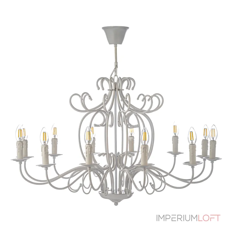 Подвесная люстра Arti Lampadari Amaro White Amaro E 1.1.12 W от ImperiumLoft