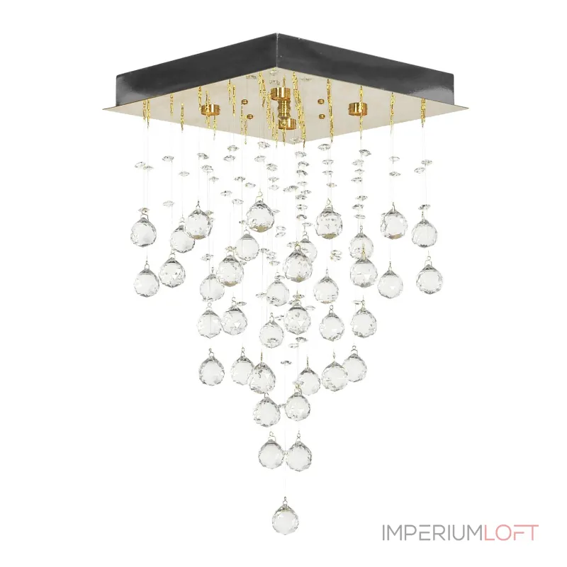 Каскадная люстра Arti Lampadari Flusso Gold Flusso H 1.4.30.615 G от ImperiumLoft