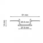 Профиль алюминиевый встраиваемый скрытый Feron CAB254 10362 от ImperiumLoft