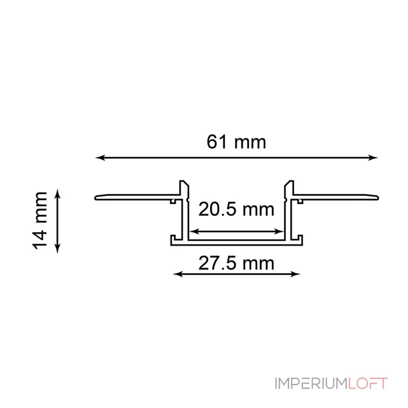 Профиль алюминиевый встраиваемый скрытый Feron CAB254 10362 от ImperiumLoft Профиль алюминиевый встраиваемый скрытый Feron CAB254 10362 от ImperiumLoft