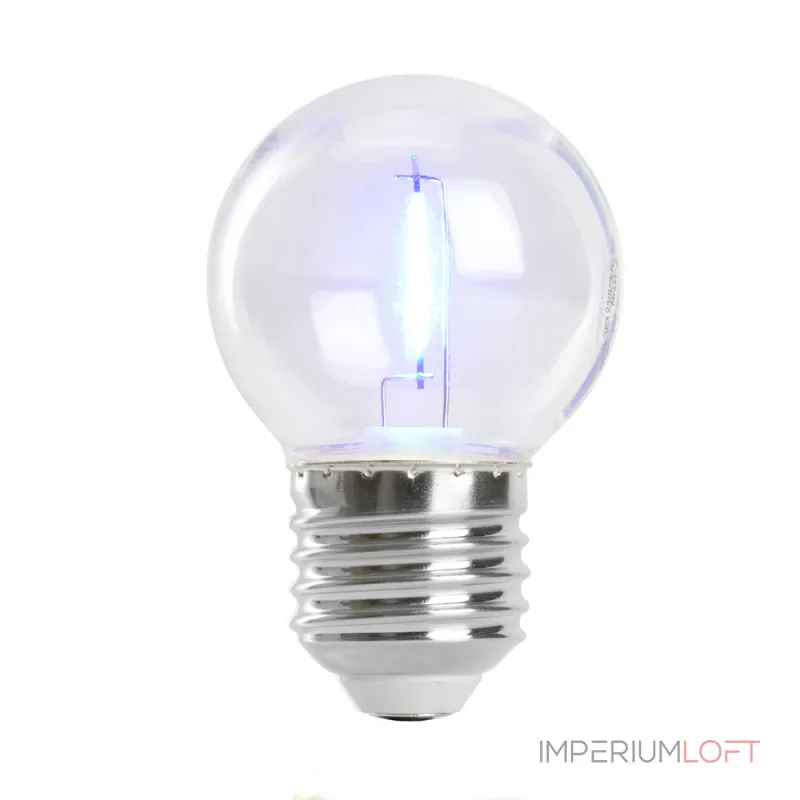 Лампа светодиодная Feron LB-383 Шарик прозрачный E27 2W 230V синий 48934 от ImperiumLoft Лампа светодиодная Feron LB-383 Шарик прозрачный E27 2W 230V синий 48934 от ImperiumLoft