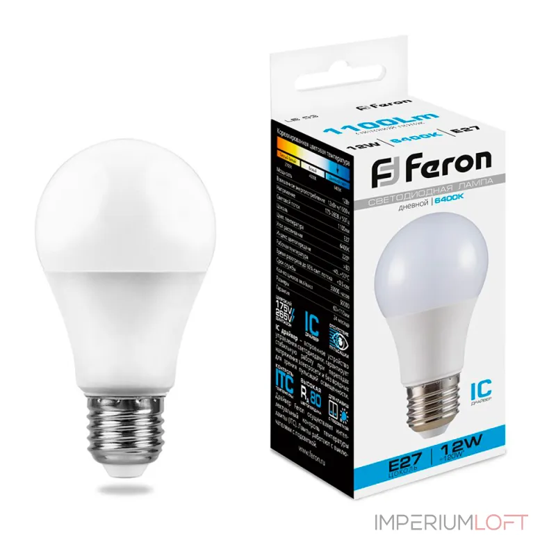 Лампа светодиодная Feron LB-93 E27 12Вт 6400K 25490 от ImperiumLoft Лампа светодиодная Feron LB-93 E27 12Вт 6400K 25490 от ImperiumLoft