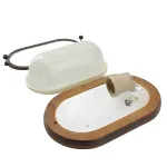 Накладной светильник Feron НБО 04-60-02 11575 Цвет плафонов белый Цвет арматуры коричневый от ImperiumLoft