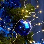 Светодиодная гирлянда 2м + 1м с питанием от батареек 200LED (теплый белый) Feron 32985 от ImperiumLoft