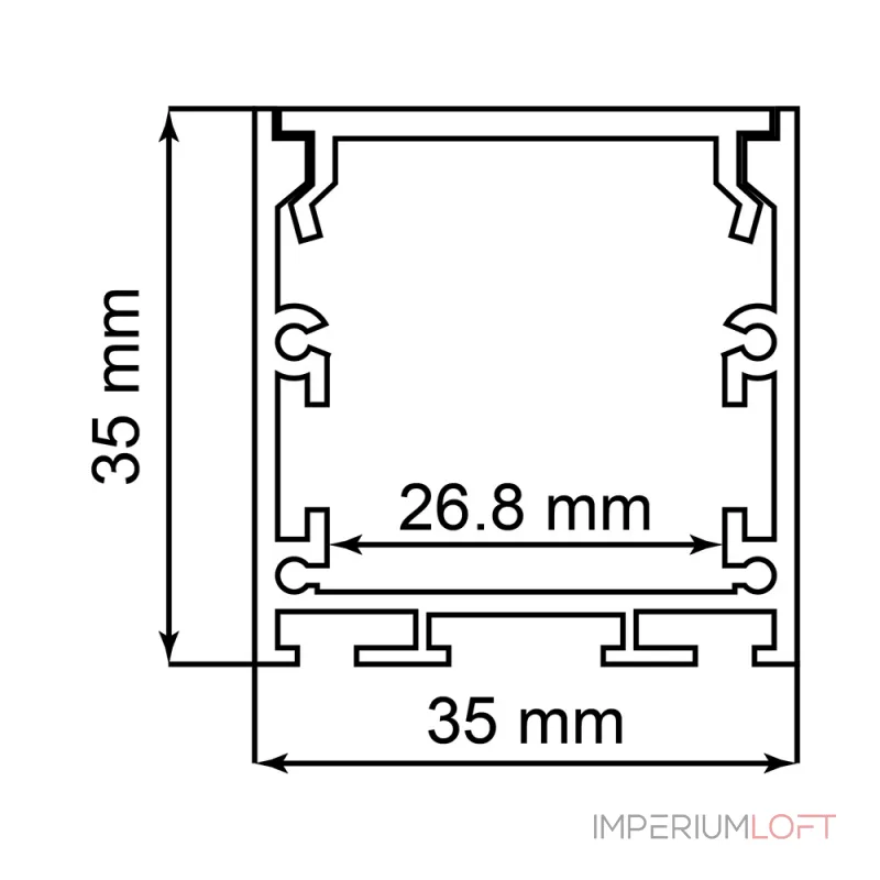 Профиль алюминиевый накладной "Линии света" Feron CAB256 10367 от ImperiumLoft