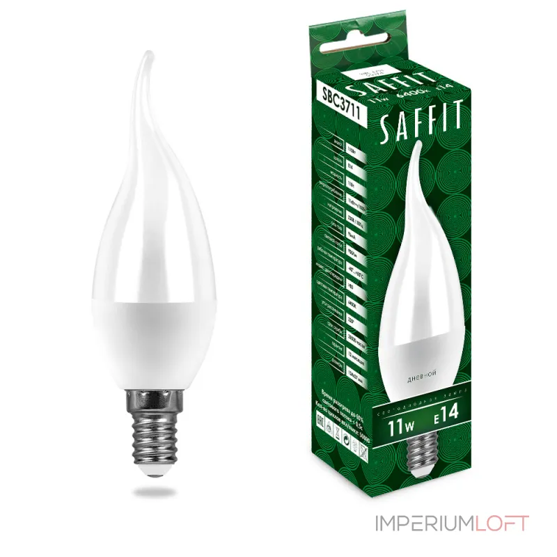 Лампа светодиодная SAFFIT SBC3711 Свеча на ветру E14 11W 230V 6400K 55174 от ImperiumLoft Лампа светодиодная SAFFIT SBC3711 Свеча на ветру E14 11W 230V 6400K 55174 от ImperiumLoft