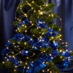 Светодиодная гирлянда 2м + 1м с питанием от батареек 200LED (теплый белый) Feron 32985 от ImperiumLoft