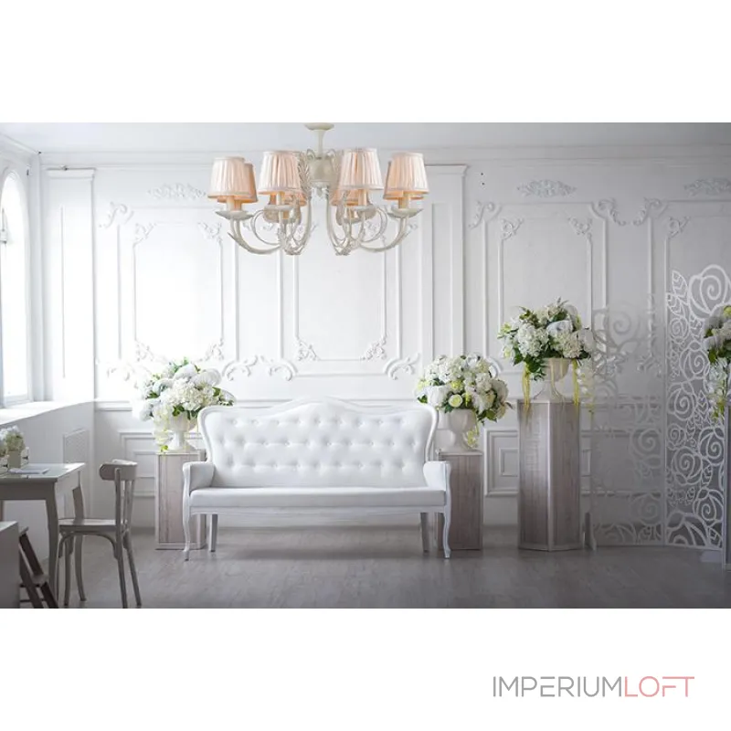 Подвесная люстра Arti Lampadari Vittorio Vittorio E 1.1.8 WG от ImperiumLoft