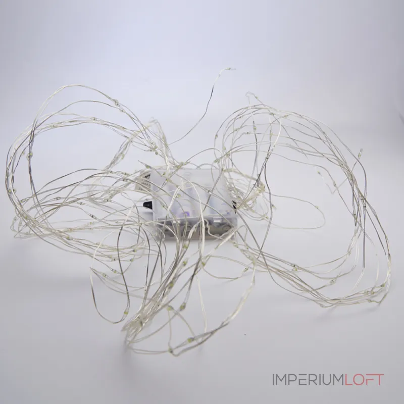 Светодиодная гирлянда 2м + 1м с питанием от батареек 200LED (теплый белый) Feron 32985 от ImperiumLoft