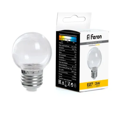 Лампа светодиодная Feron LB-371 E27 3Вт 2700K 38121