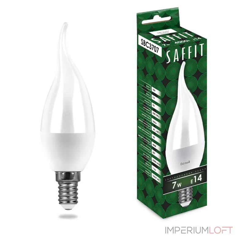 Лампа светодиодная SAFFIT SBC3707 Свеча на ветру E14 7W 230V 4000K 55055 от ImperiumLoft Лампа светодиодная SAFFIT SBC3707 Свеча на ветру E14 7W 230V 4000K 55055 от ImperiumLoft