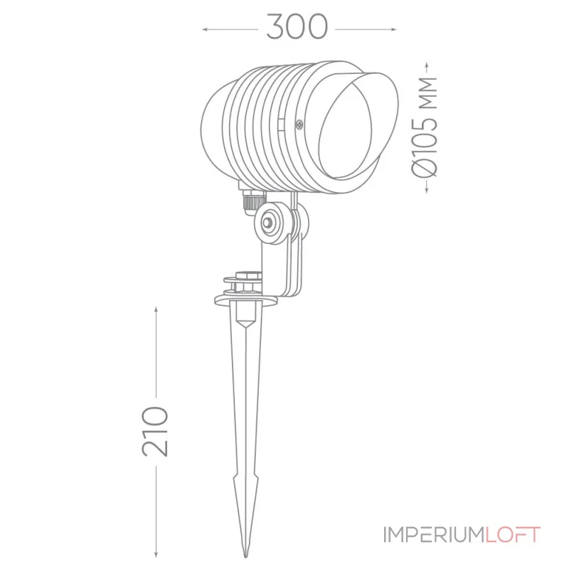 Наземный низкий светильник Feron SP2705 32129 от ImperiumLoft