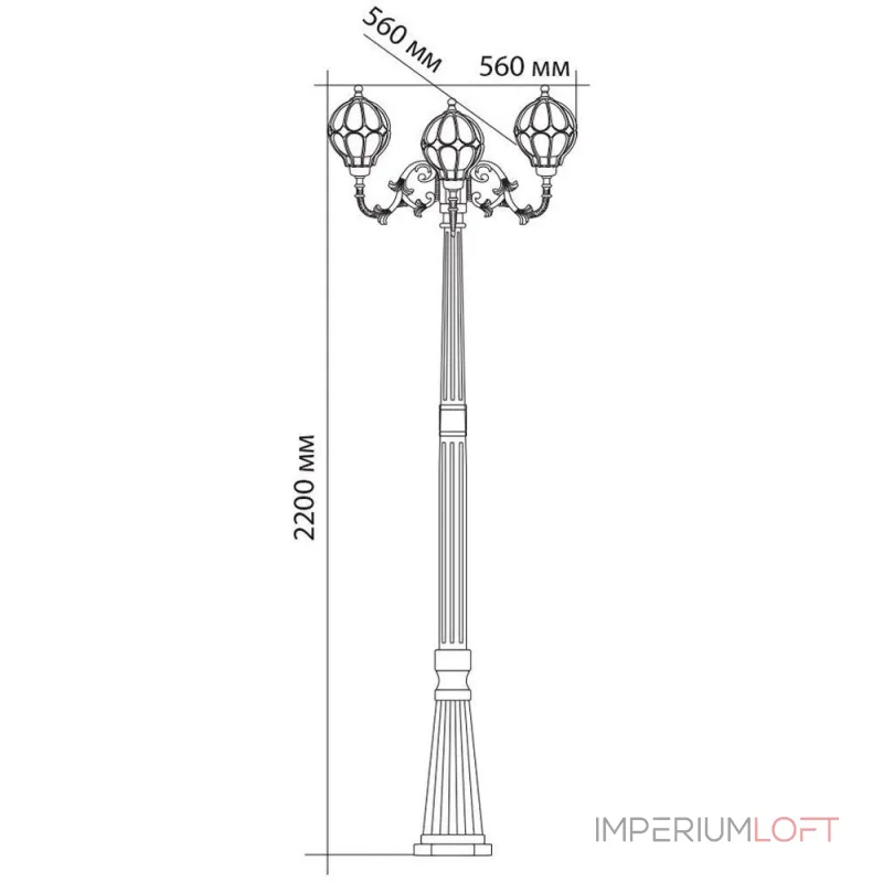 Фонарный столб Feron Сфера 11389 от ImperiumLoft