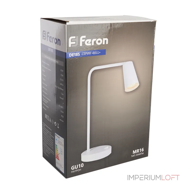 Настольная лампа Feron DE185 GU10 IP20 35W от ImperiumLoft