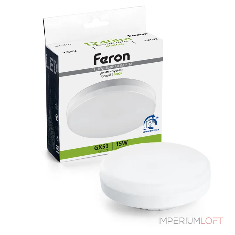Лампа светодиодная диммируемая Feron LB-457 GX53 15W 230V 4000K 51068 от ImperiumLoft Лампа светодиодная диммируемая Feron LB-457 GX53 15W 230V 4000K 51068 от ImperiumLoft