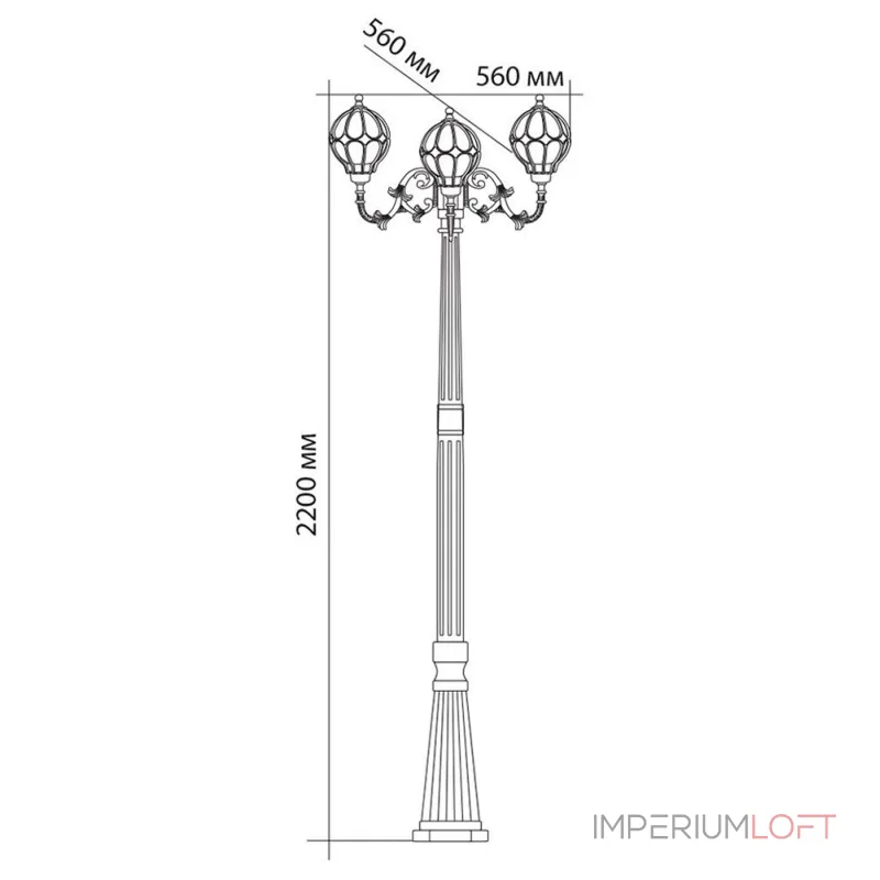 Фонарный столб Feron Сфера 11389 от ImperiumLoft