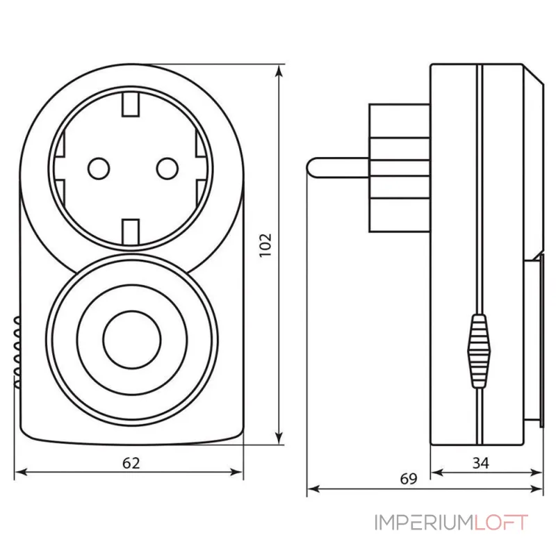 Розетка с таймером Feron TM50 23238 от ImperiumLoft