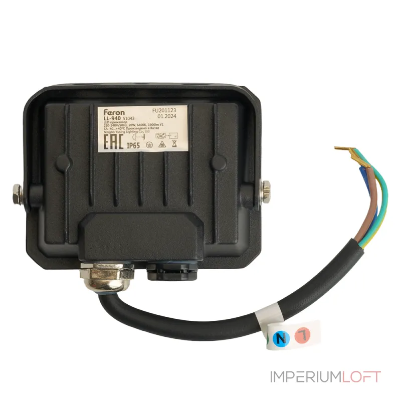 Светодиодный прожектор Feron LL-940 LED IP65 20W 6400К от ImperiumLoft Светодиодный прожектор Feron LL-940 LED IP65 20W 6400К от ImperiumLoft