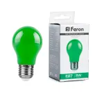 Лампа светодиодная Feron LB-375 E27 3W 230V зеленый 25922 от ImperiumLoft