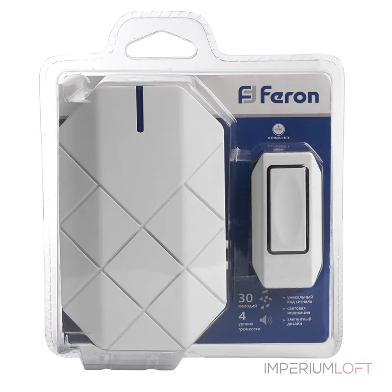 Звонок беспроводной Feron E-377 41433 от ImperiumLoft