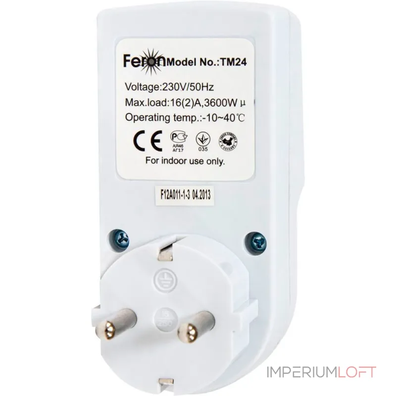 Розетка с таймером Feron TM24 23257 от ImperiumLoft