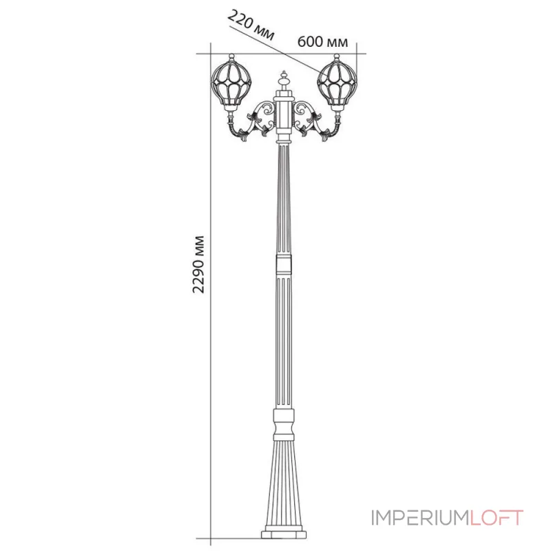 Фонарный столб Feron Сфера 11385 от ImperiumLoft
