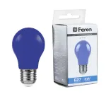 Лампа светодиодная Feron LB-375 E27 3W 230V синий 25923 от ImperiumLoft