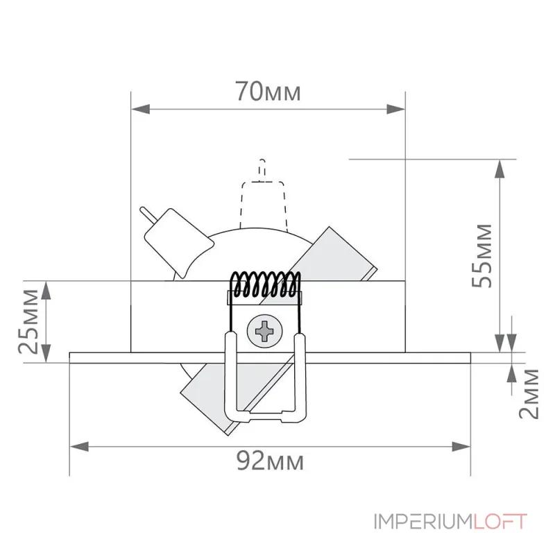 Встраиваемый светильник Feron 32681 Цвет арматуры золото Цвет плафонов белый от ImperiumLoft