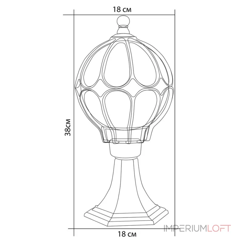Наземный низкий светильник Feron Сфера 11364 от ImperiumLoft