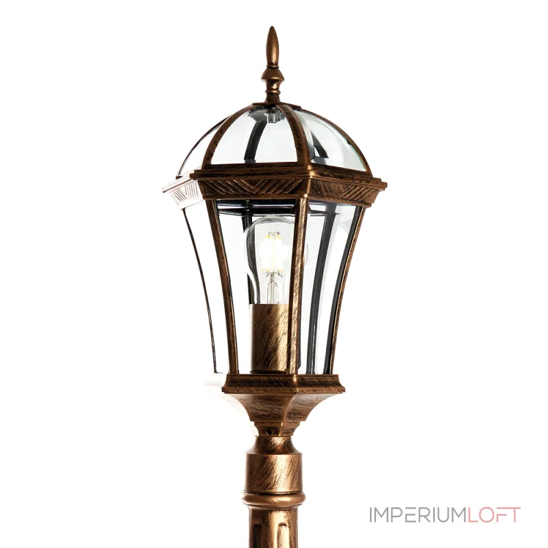 Наземный высокий светильник Feron Неаполь 11619 Цвет арматуры золото Цвет плафонов прозрачный от ImperiumLoft