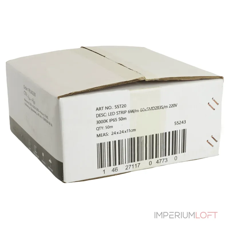 Светодиодная LED лента Feron SST20 SAFFIT 60SMD(2835)/м 6Вт/м 220V 50м 3000K IP65 55243 от ImperiumLoft