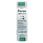 Трансформатор электронный для светодиодной ленты на DIN-рейку 75W 24V 32*125.2*102мм IP20 Feron 52134 от ImperiumLoft