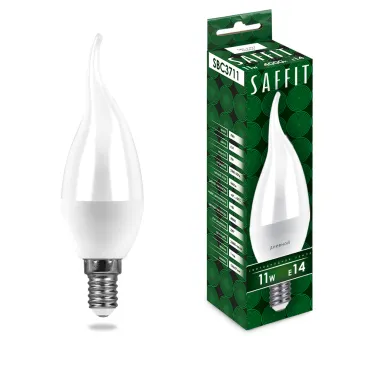 Лампа светодиодная SAFFIT SBC3711 Свеча на ветру E14 11W 230V 4000K 55134 Лампа светодиодная SAFFIT SBC3711 Свеча на ветру E14 11W 230V 4000K 55134
